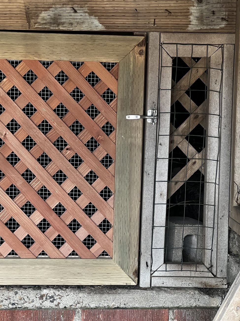 Under-deck access gate built by TrueCraft Home Repair