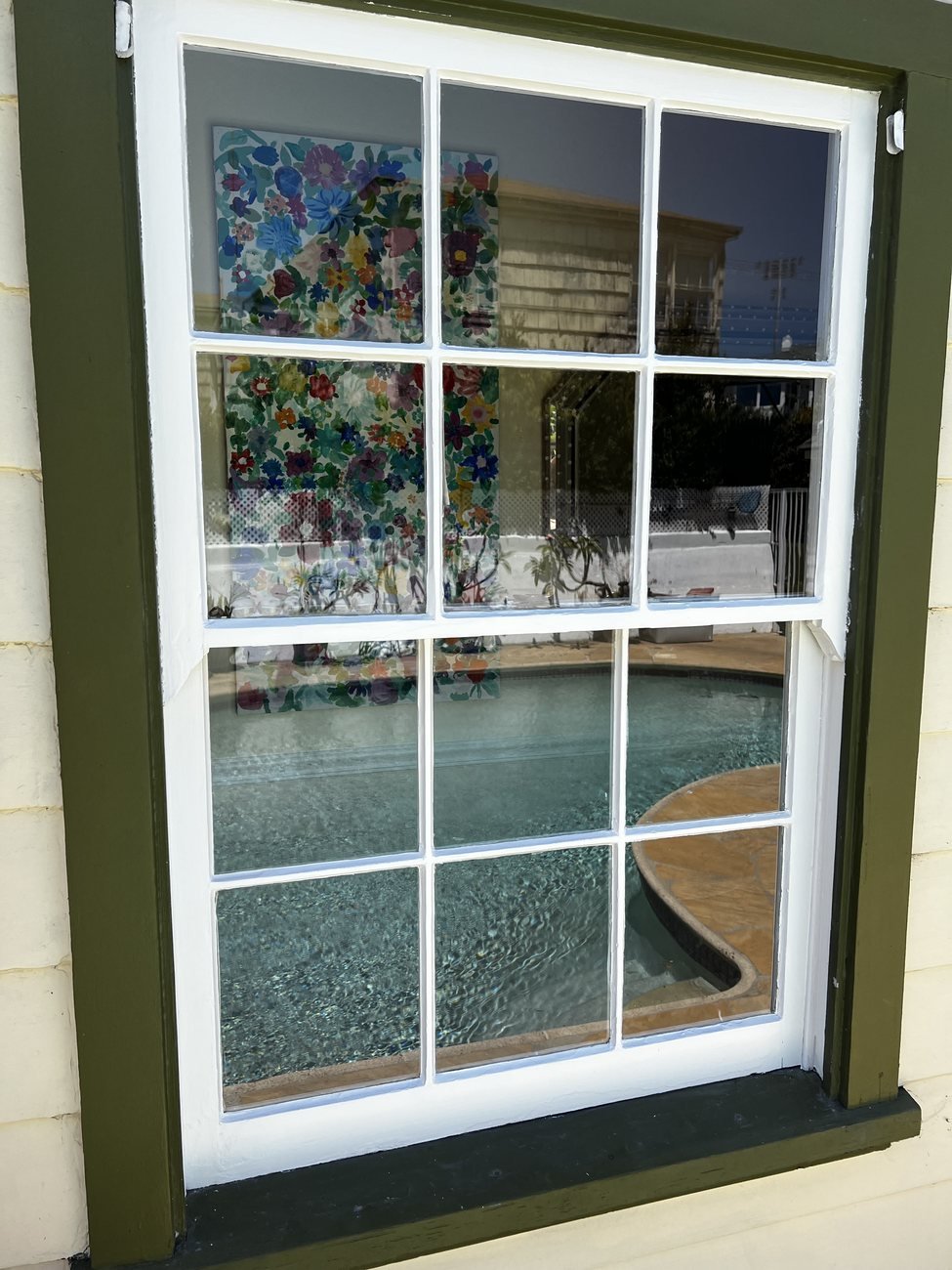 Restored exterior window trim in San Diego